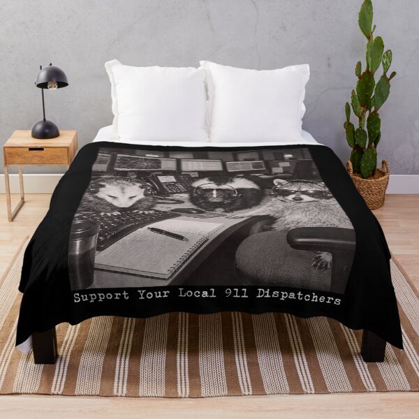 Item preview, Support Your Local 911 Dispatchers Raccoon Possum Skunk designed and sold by RamonaTeal.