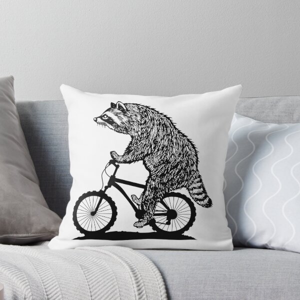 Item preview, Funny Raccoon Riding a Bike Cycling Design Perfect Gift for Cyclists and Animal Lovers designed and sold by Hamoodurrehman.