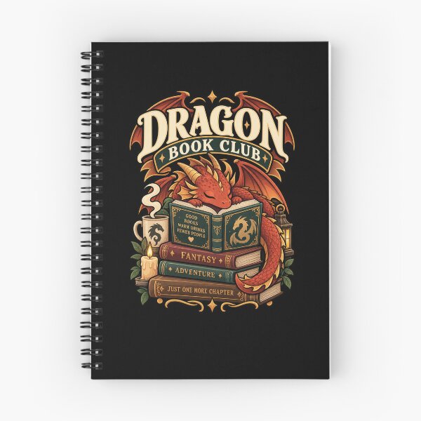 Item preview, Dragon Book Club - Cozy Fantasy Reader Gift designed and sold by Ridaelb.