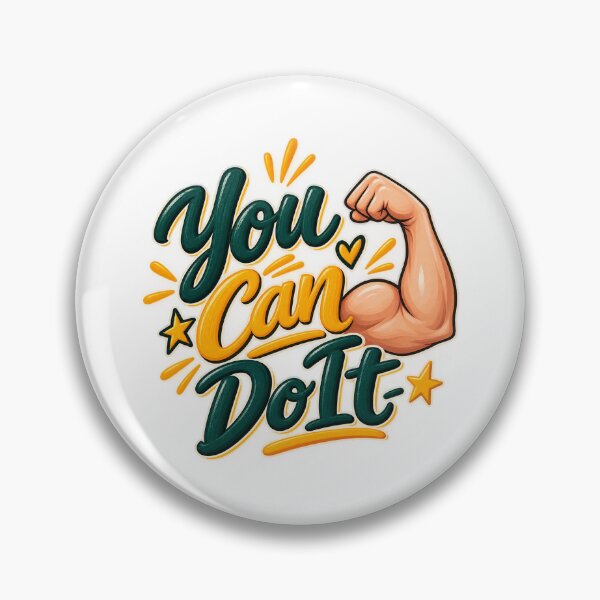 Item preview, You Can Do It Cute Retro Strength and Motivation Typography Design designed and sold by SimsimahLaughs.