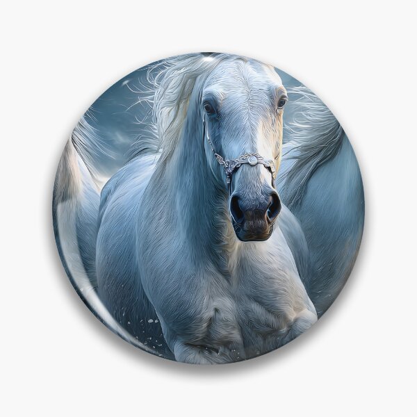 Item preview, Majestic White Horses Galloping Through a Winter Scene designed and sold by Artessie.