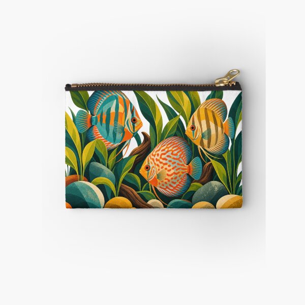 Item preview, Colorful Discus Fish in a Geometric Aquarium designed and sold by SiripornSeaynng.