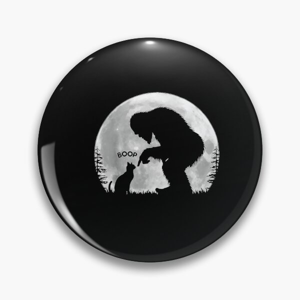 Item preview, Fun Hand Boop Nose Bigfoot Sasquatch Cat Full Moon designed and sold by ObukiLantara.