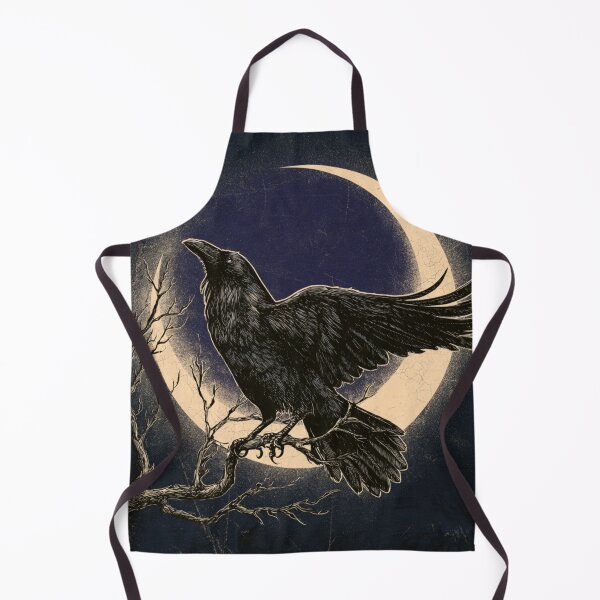 Item preview, Dark Raven Crescent Moon Gothic Art designed and sold by NicolasGlowArt.