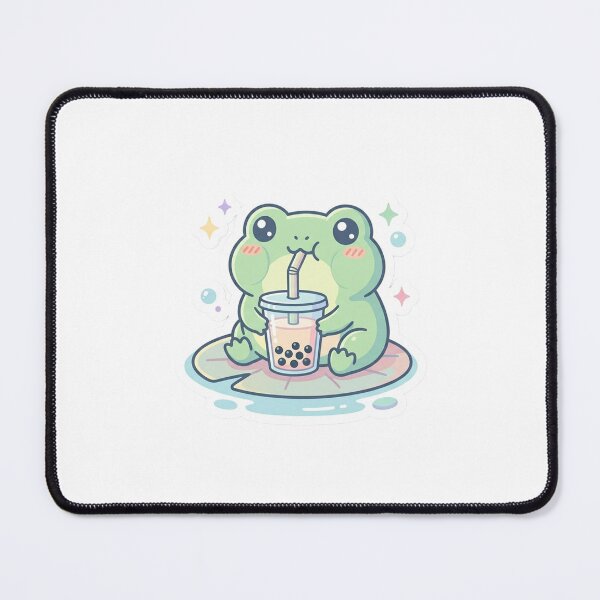 Item preview, Cute Boba Frog Sticker - Kawaii Bubble Tea Lover Design designed and sold by 7oliver.