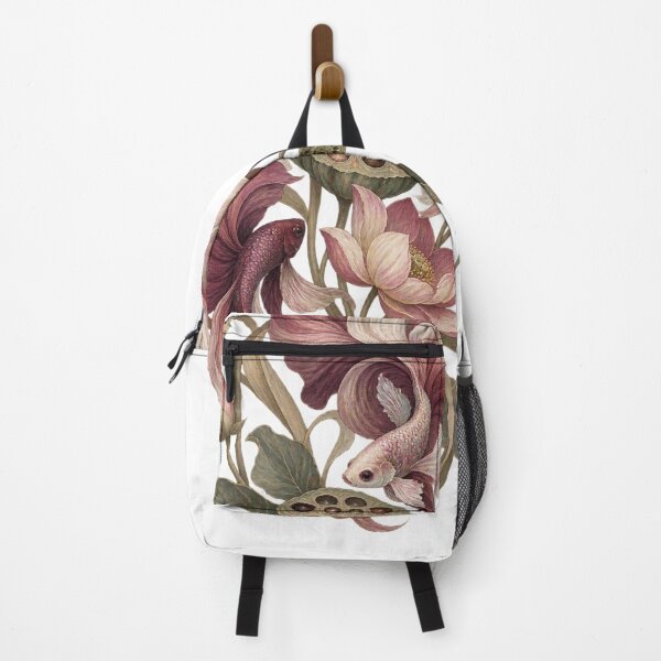 Item preview, Betta Fish Among Vintage Lotus Flowers designed and sold by SiripornSeaynng.