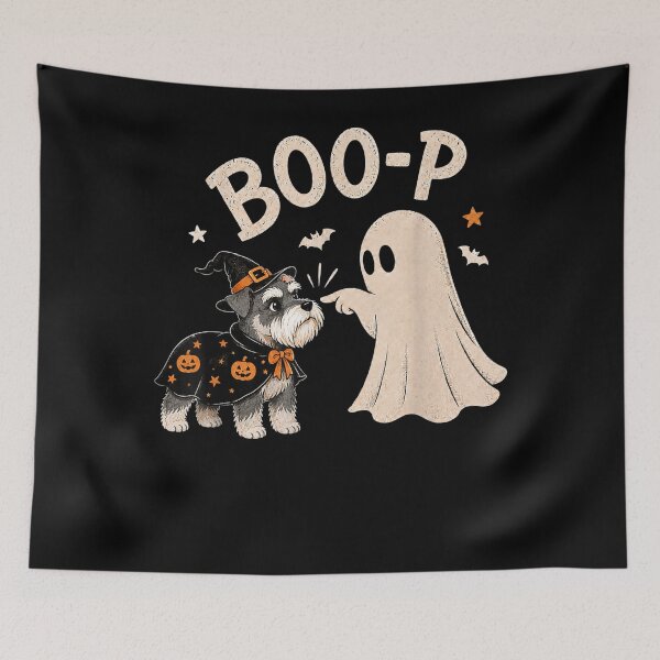 Item preview, Schnauzer Boo Boo-p Ghost Nose Boop Halloween Dog Lover designed and sold by KristenSabol.