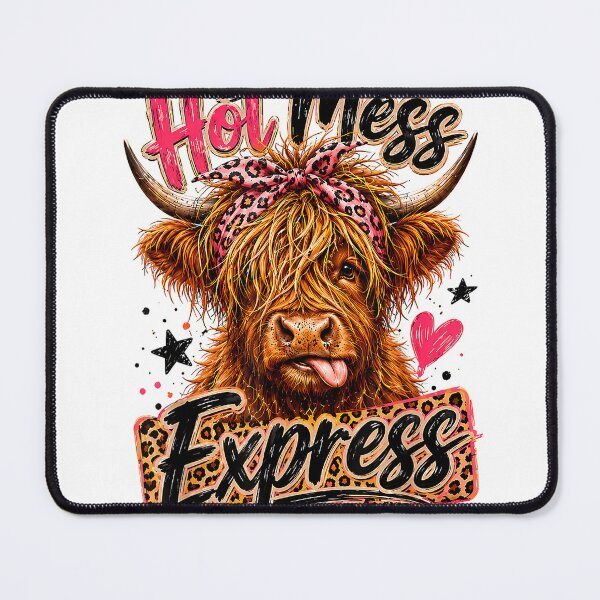 Item preview, Hot Mess Highland Cow Funny Cute Coffee Lover Graphic T-Shirt designed and sold by Dreamers333.