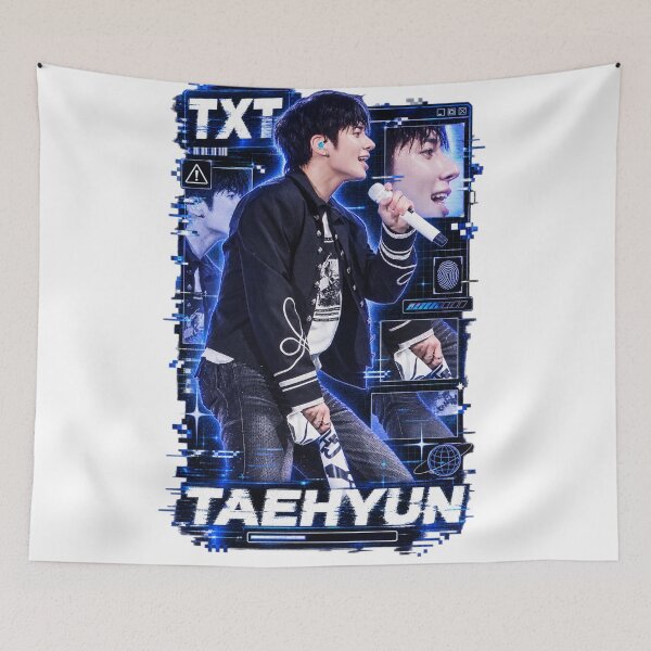 Item preview, Electric Blue Cyberpunk TXT Taehyun Stage Presence designed and sold by Valeree Store.