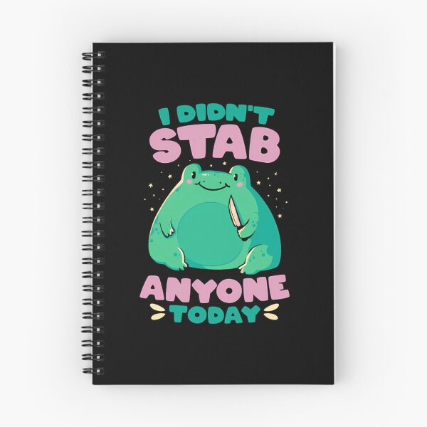 Item preview, I Didn'T Stab Anyone Today   Funny Cute Frog Gift  designed and sold by jannsuku.