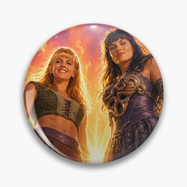 Item preview, Xena and Gabrielle Warrior Princess Cinematic Sunset designed and sold by ElvisVintagePosters.