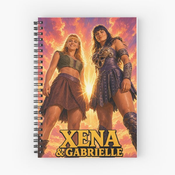 Item preview, Xena and Gabrielle Warrior Princess Cinematic Sunset designed and sold by ElvisVintagePosters.