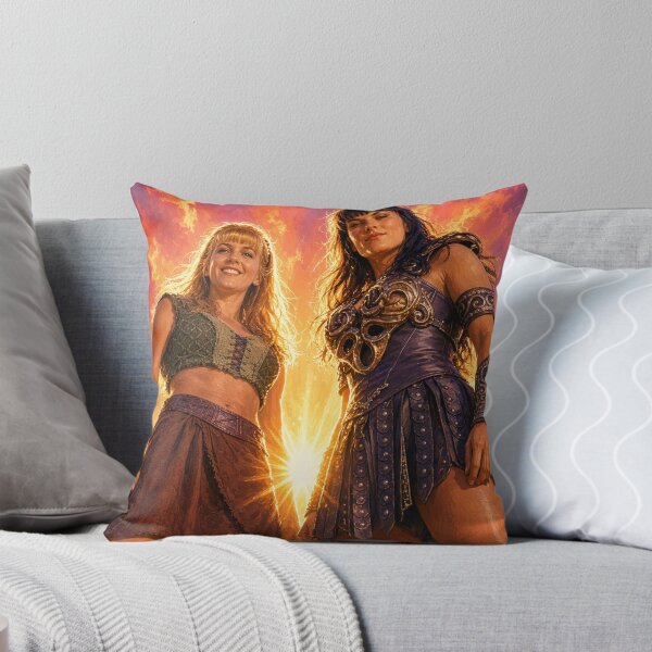 Item preview, Xena and Gabrielle Warrior Princess Cinematic Sunset designed and sold by ElvisVintagePosters.