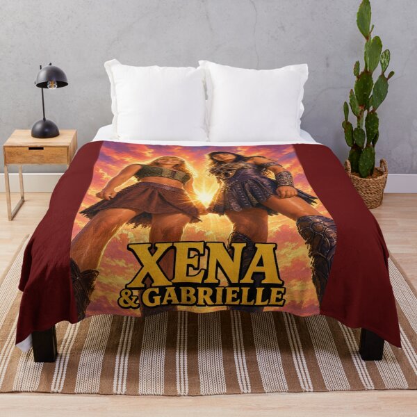 Item preview, Xena and Gabrielle Warrior Princess Cinematic Sunset designed and sold by ElvisVintagePosters.