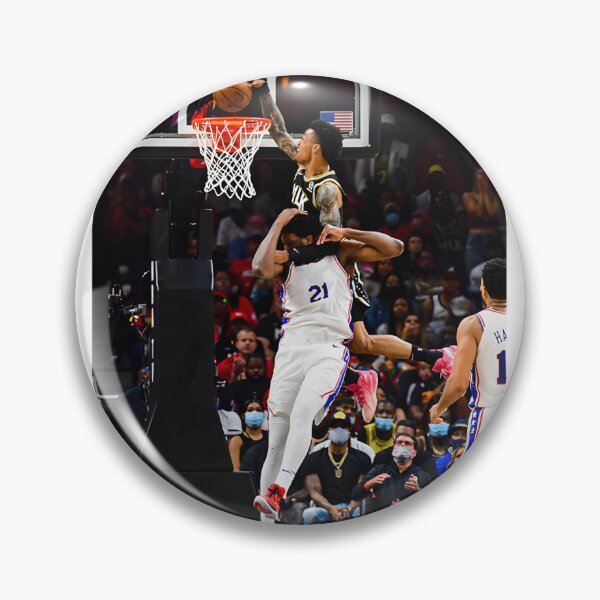 Item preview, John Collins Dunking Over Joel Embiid Basketball Artwork designed and sold by BaneKostic.