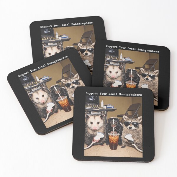 Item preview, Support Your Local Sonographers Raccoon Ultrasound Possum  designed and sold by RamonaTeal.