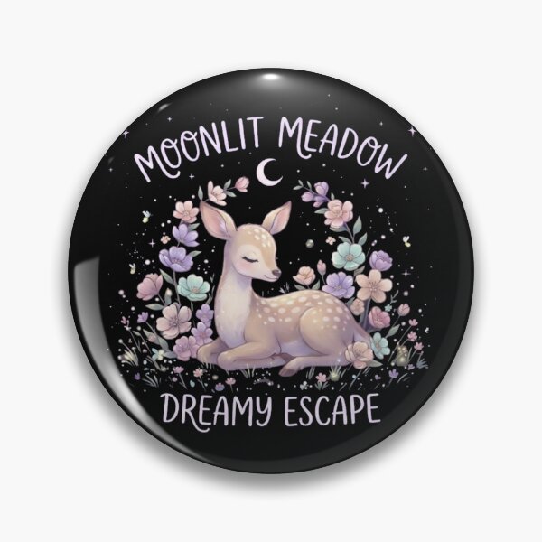 Item preview, Cute Dreamy Deer Surrounded by Flowers - Moonlit Meadow Escape designed and sold by Wildlife Wonders.