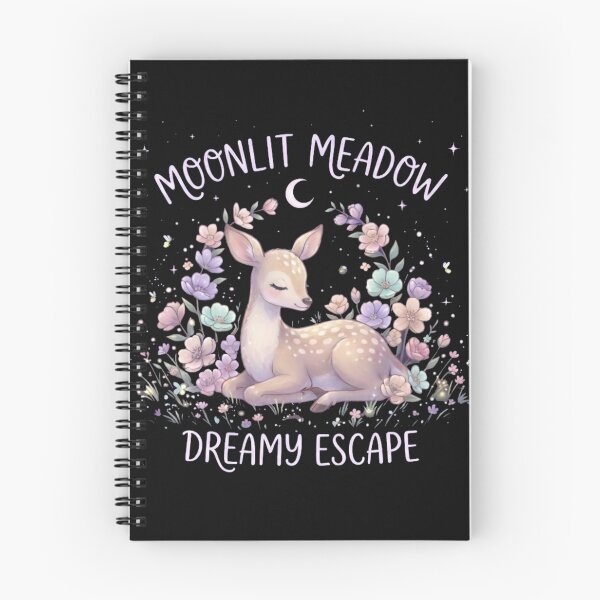 Item preview, Cute Dreamy Deer Surrounded by Flowers - Moonlit Meadow Escape designed and sold by Wildlife Wonders.