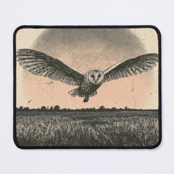 Item preview, Vintage Barn Owl Flight Nature Illustration designed and sold by NicolasGlowArt.