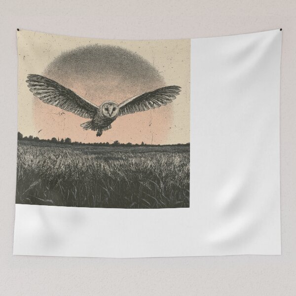 Item preview, Vintage Barn Owl Flight Nature Illustration designed and sold by NicolasGlowArt.
