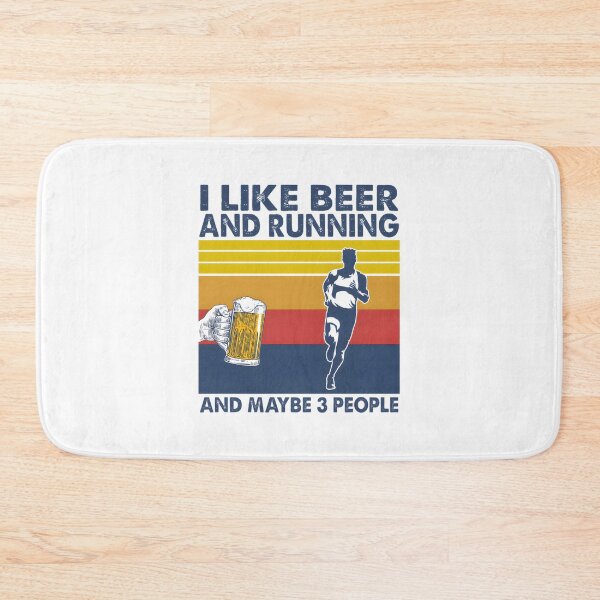 Item preview, I Like Beer, Running, and Maybe People Funny Lifestyle Quote Design designed and sold by UltimateOps.