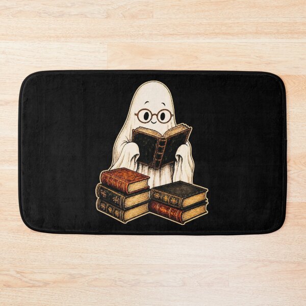 Item preview, Spooktober Ghost Librarian Cozy Reading Vintage Halloween Book Lover Design designed and sold by PrintInkLab.