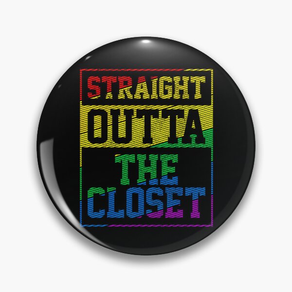 Item preview, Straight Outta The Closet LGBT Gay Pride Month Rainbow Funny  designed and sold by RamonaTeal.