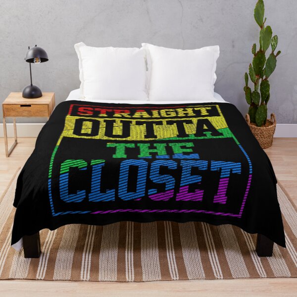 Item preview, Straight Outta The Closet LGBT Gay Pride Month Rainbow Funny designed and sold by RamonaTeal.