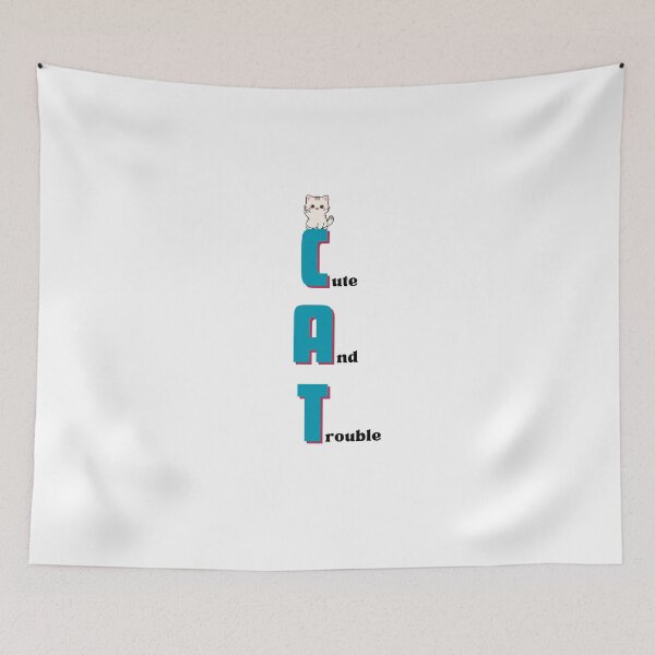 Item preview, Cute And Trouble C.A.T. Acronym - Funny Kitten Quote designed and sold by Frafri92.