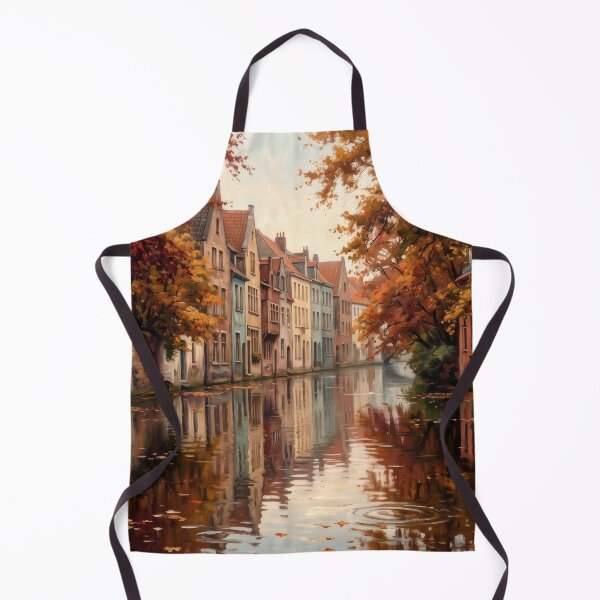 Item preview, Autumn Canal Town designed and sold by RedPeaStudio.