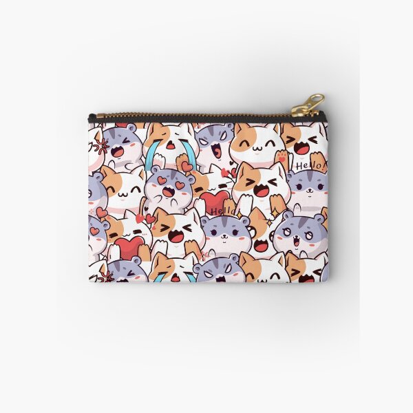 Item preview, Cute Kawaii Cats Seamless Pattern designed and sold by PawVista.