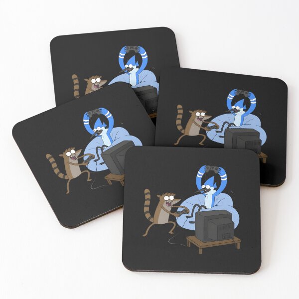 Item preview, Mordecai And Rigby Retro Pizza Video Games designed and sold by Kate McGovern.