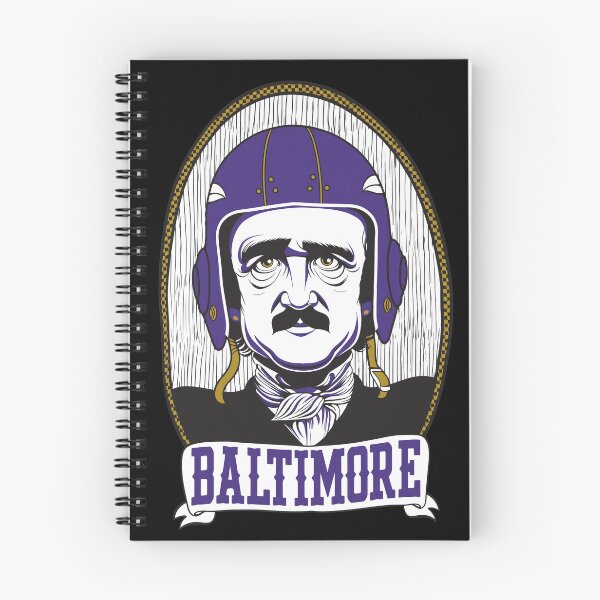 Item preview, Edgar Allan Poe Baltimore Football Helmet Art designed and sold by EvanHilldgfgh.