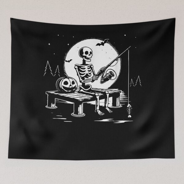 Item preview, Skeleton Fishing and waitng for Halloween Spooky Parties designed and sold by MarlaMaloneShop.