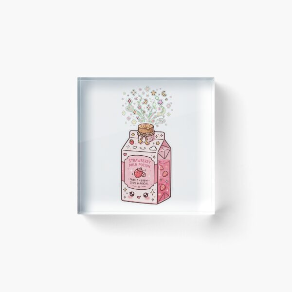 Item preview, Cute Strawberry Milk Potion Sticker – Magical Kawaii Pink Drink designed and sold by Kiralemon.