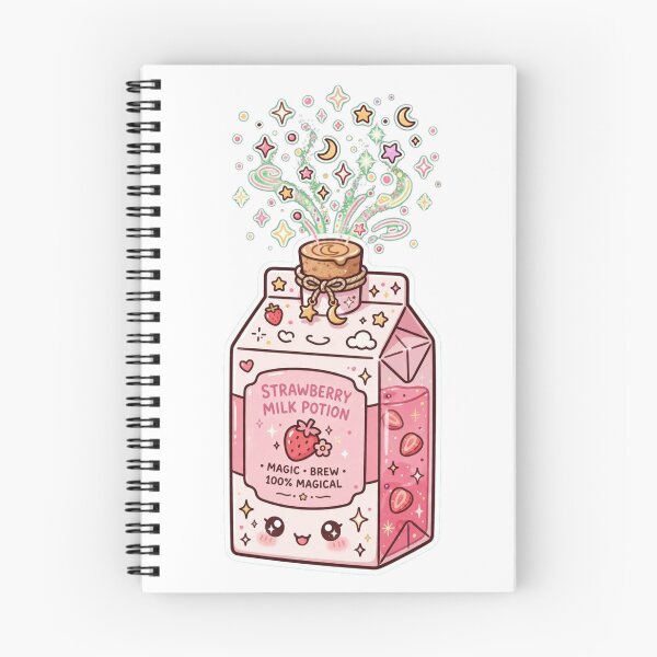 Item preview, Cute Strawberry Milk Potion Sticker – Magical Kawaii Pink Drink designed and sold by Kiralemon.