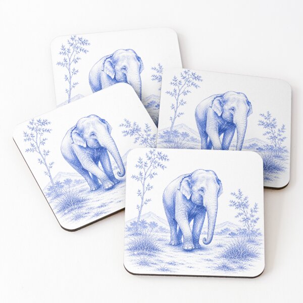 Item preview, Serene Blue Elephant in Nature designed and sold by Kaistudio1111.