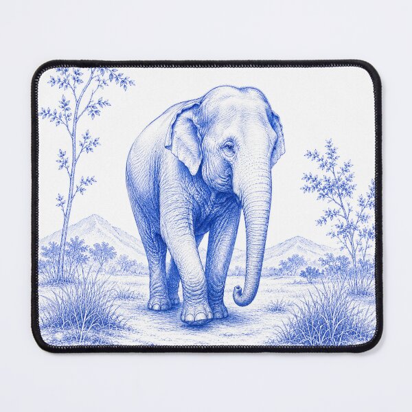 Item preview, Serene Blue Elephant in Nature designed and sold by Kaistudio1111.