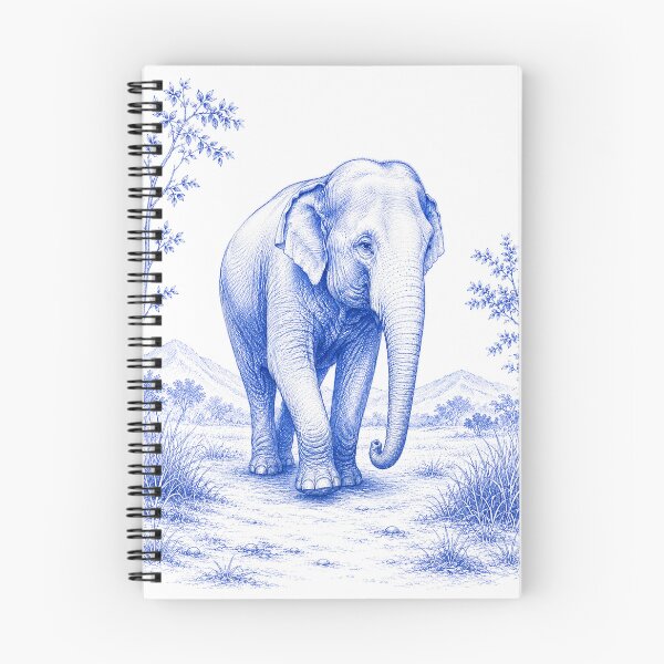 Item preview, Serene Blue Elephant in Nature designed and sold by Kaistudio1111.