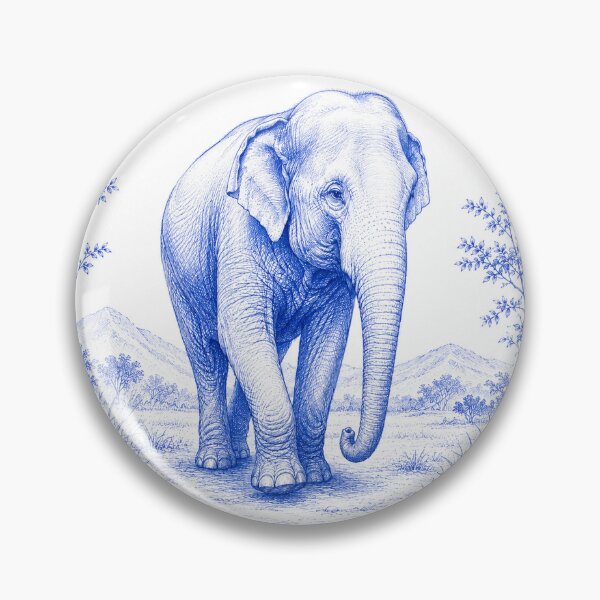 Item preview, Serene Blue Elephant in Nature designed and sold by Kaistudio1111.