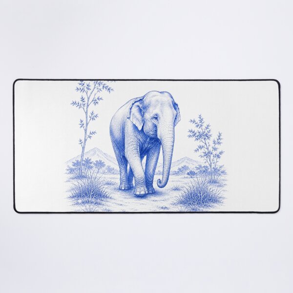 Item preview, Serene Blue Elephant in Nature designed and sold by Kaistudio1111.
