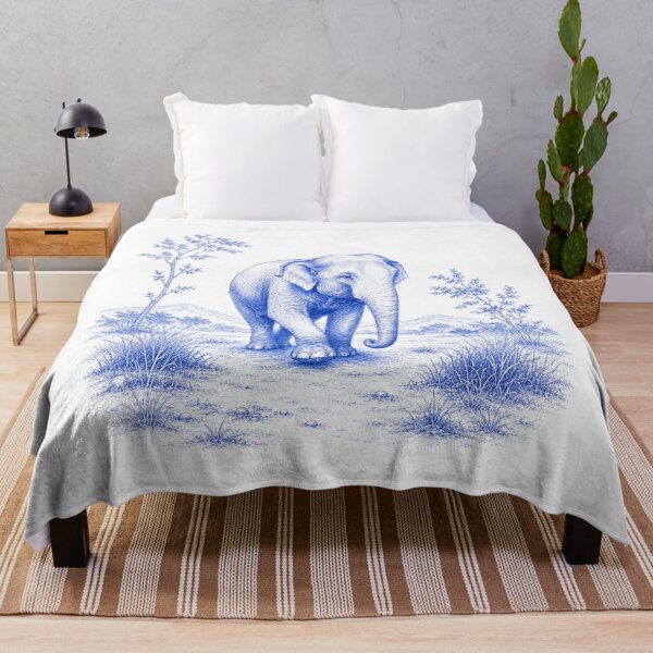 Item preview, Serene Blue Elephant in Nature designed and sold by Kaistudio1111.