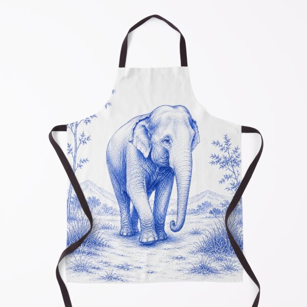Item preview, Serene Blue Elephant in Nature designed and sold by Kaistudio1111.