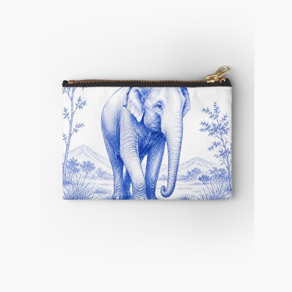 Item preview, Serene Blue Elephant in Nature designed and sold by Kaistudio1111.