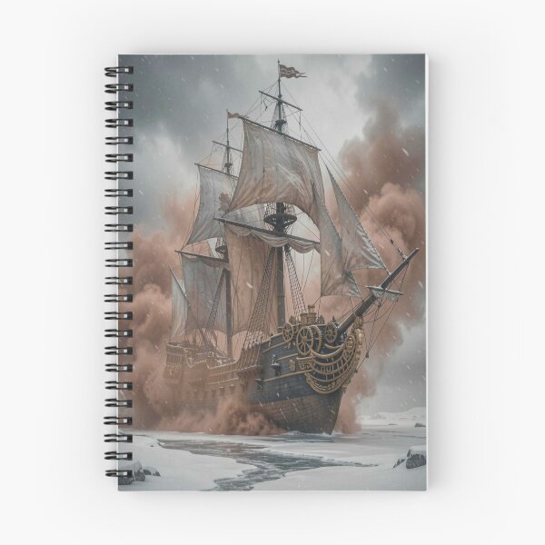 Artikelvorschau, Painterly Arctic Storm Sailing Vessel   entworfen und verkauft von FotoworldEdel.