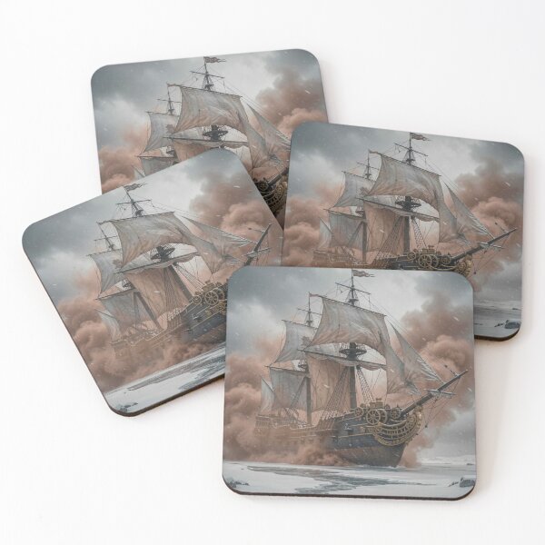 Item preview, Painterly Arctic Storm Sailing Vessel   designed and sold by FotoworldEdel.