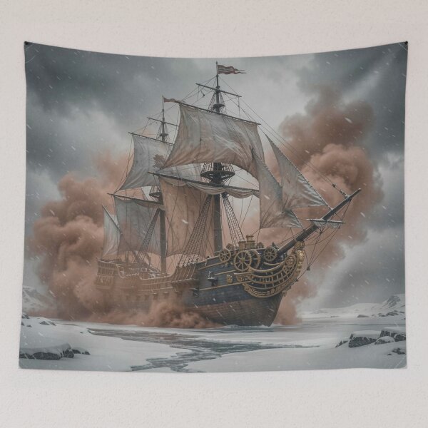 Item preview, Painterly Arctic Storm Sailing Vessel   designed and sold by FotoworldEdel.