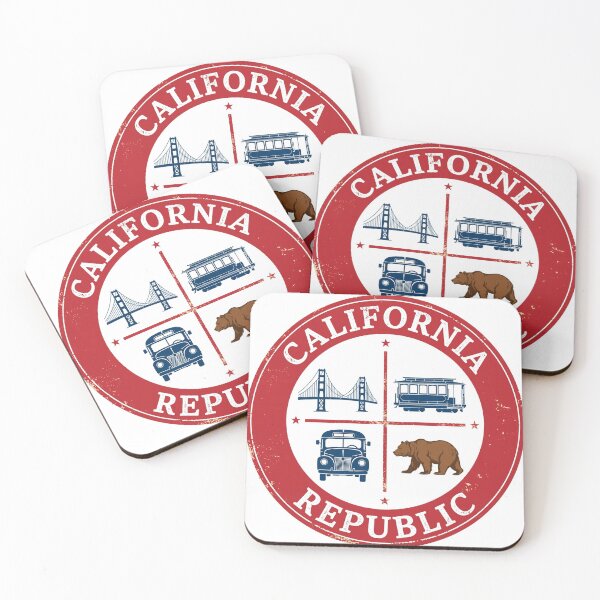 Item preview, California Republic - Thick Line Badge - White Interior - San Francisco designed and sold by CozyandBright91.
