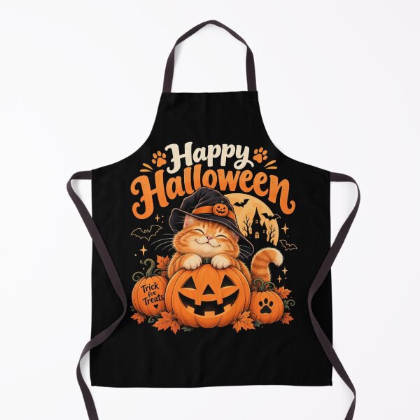 Item preview, Cute Halloween Orange Cat Pumpkin Witch designed and sold by Mirsh-design.