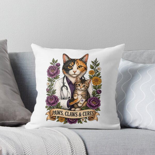 Item preview, Paws Claws Cures Vet Cat Art designed and sold by Old's Cool Cat Studio.